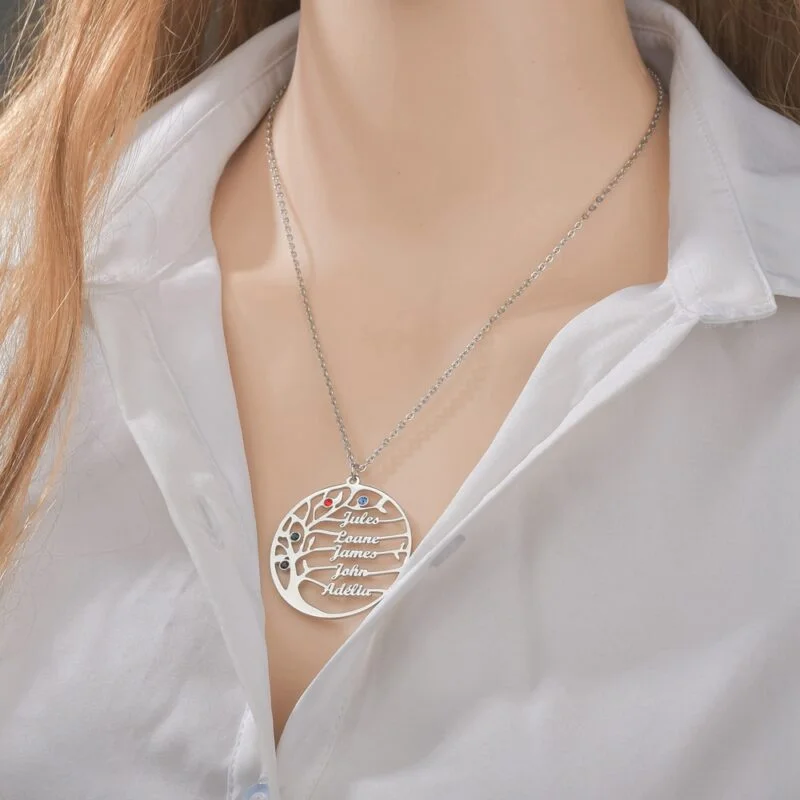 Collier Arbre De Vie Avec Prénom