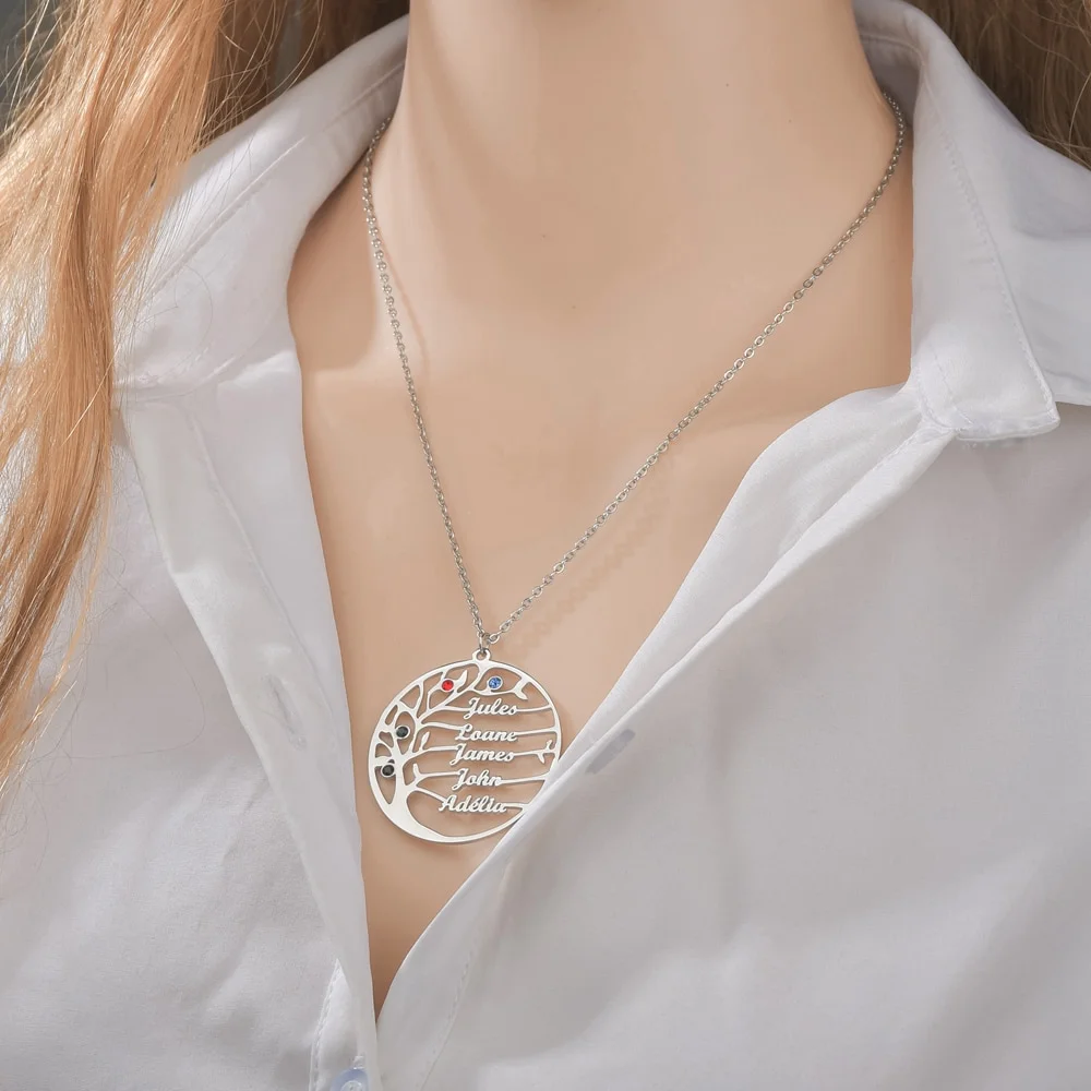 Collier Arbre De Vie Avec Prénom