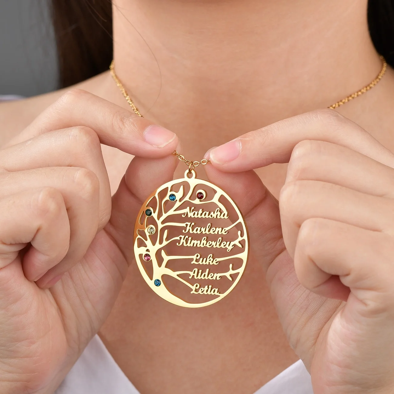 Collier Arbre De Vie Avec Prénom