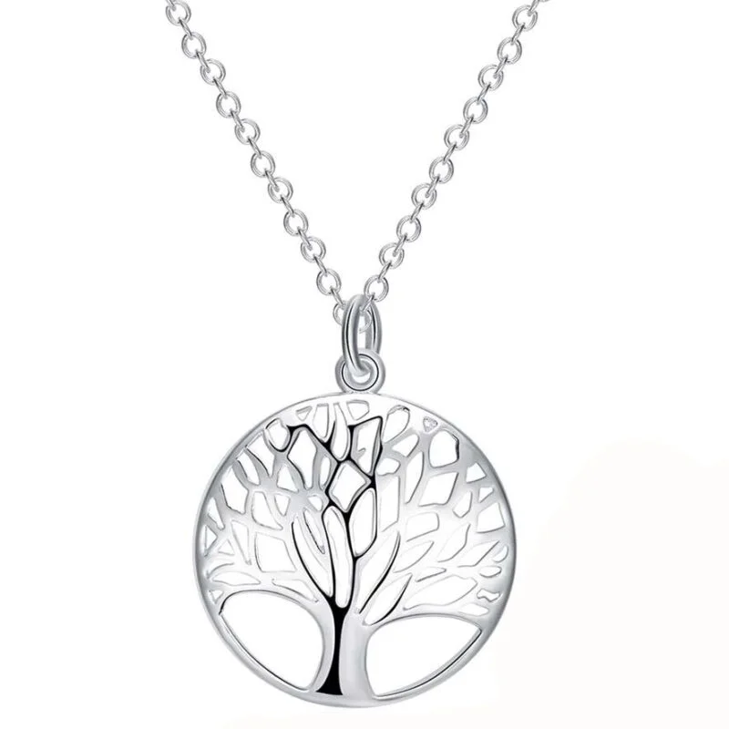 Collier Femme Arbre De Vie Argent