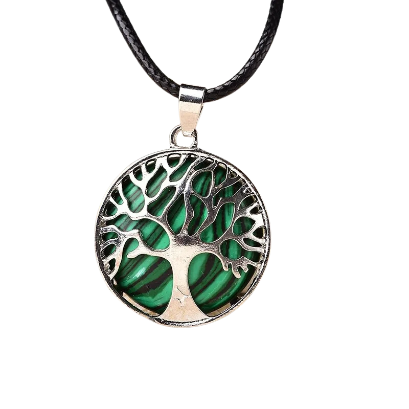 Pendentif Arbre De Vie Malachite